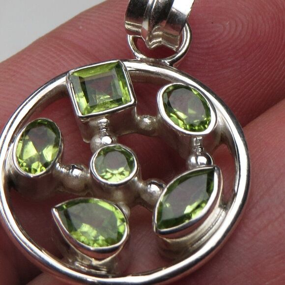 $350 Peridot Sterling Silver Pendent